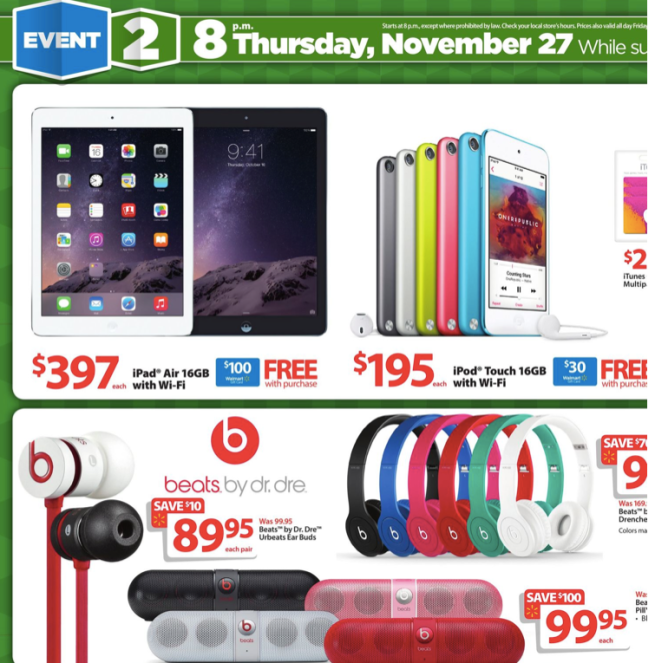 Walmart's Black Friday Apple deals revealed iPad mini w/ 30 GC 199