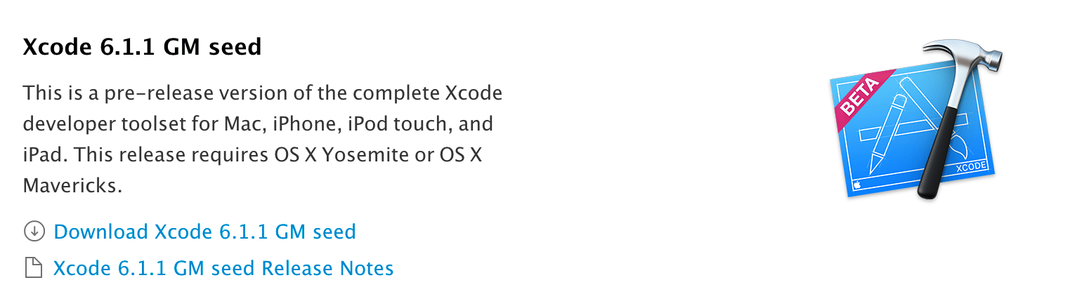 Apple seeds Xcode 6.1.1 GM to developers w/ fixes for Swift & more ...