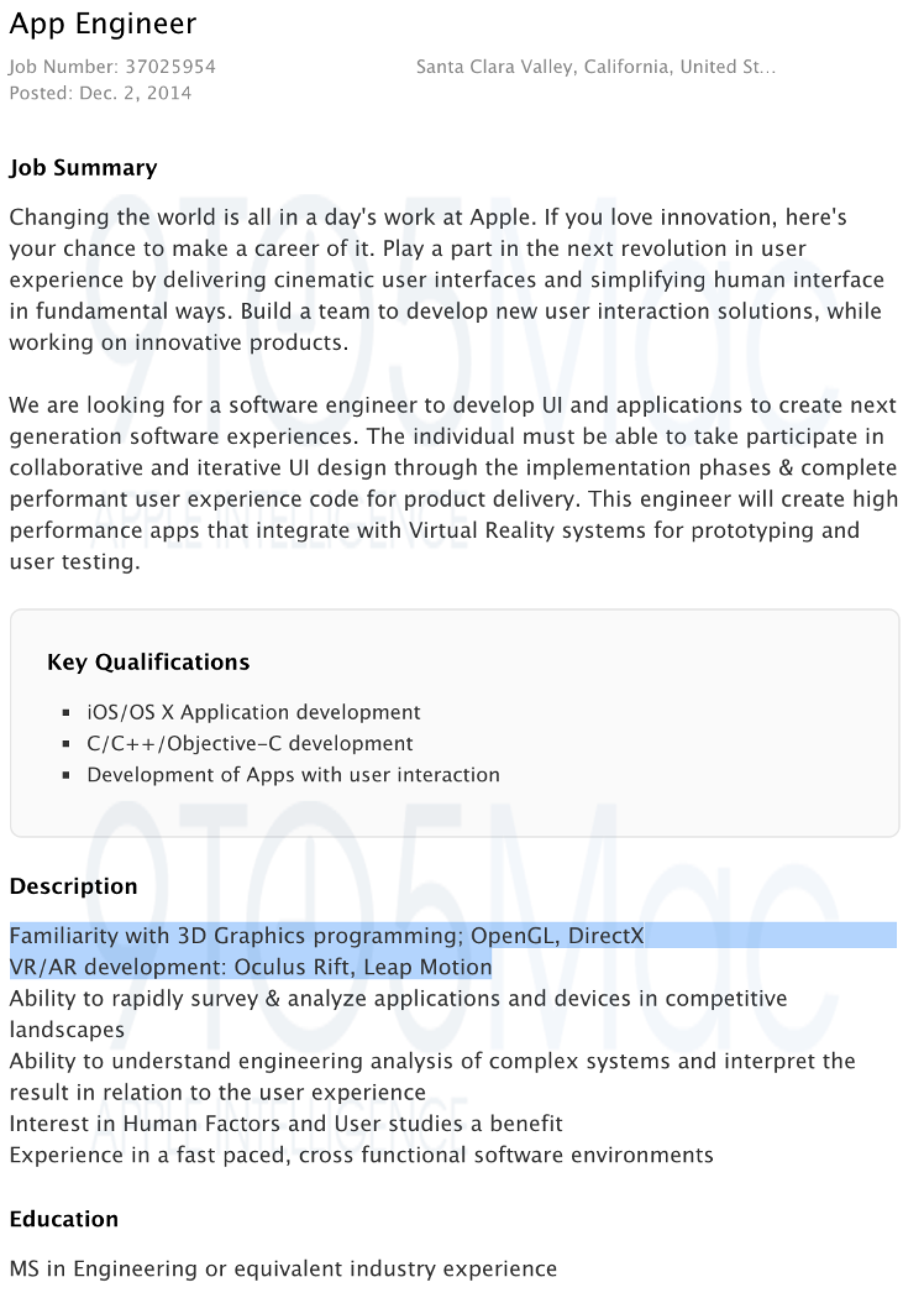 Apple is working on VR gaming & user interfaces for future products ...