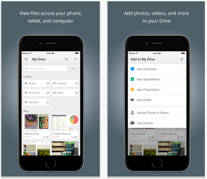 Google Drive for iOS now lets you upload files from other apps, view