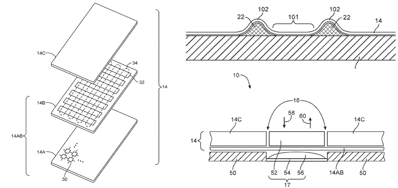 Apple files patent for flexible display that deforms to provide tactile ...