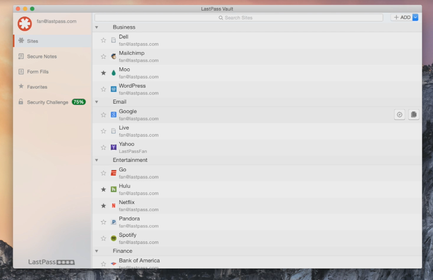 LastPass Password Manager 4.120 download the last version for mac