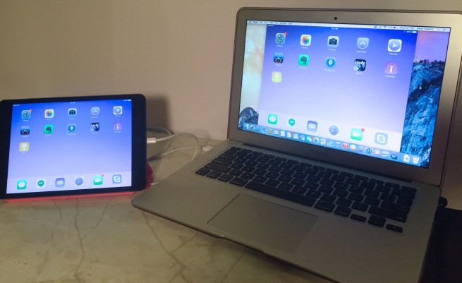 iPad connected to computer