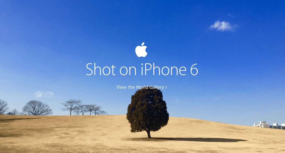 Apple takes over homepage to promote photos taken by iPhone 6 around