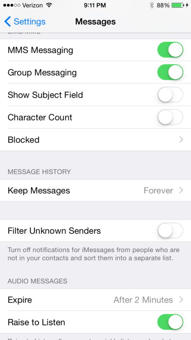 Filter Unknown Senders