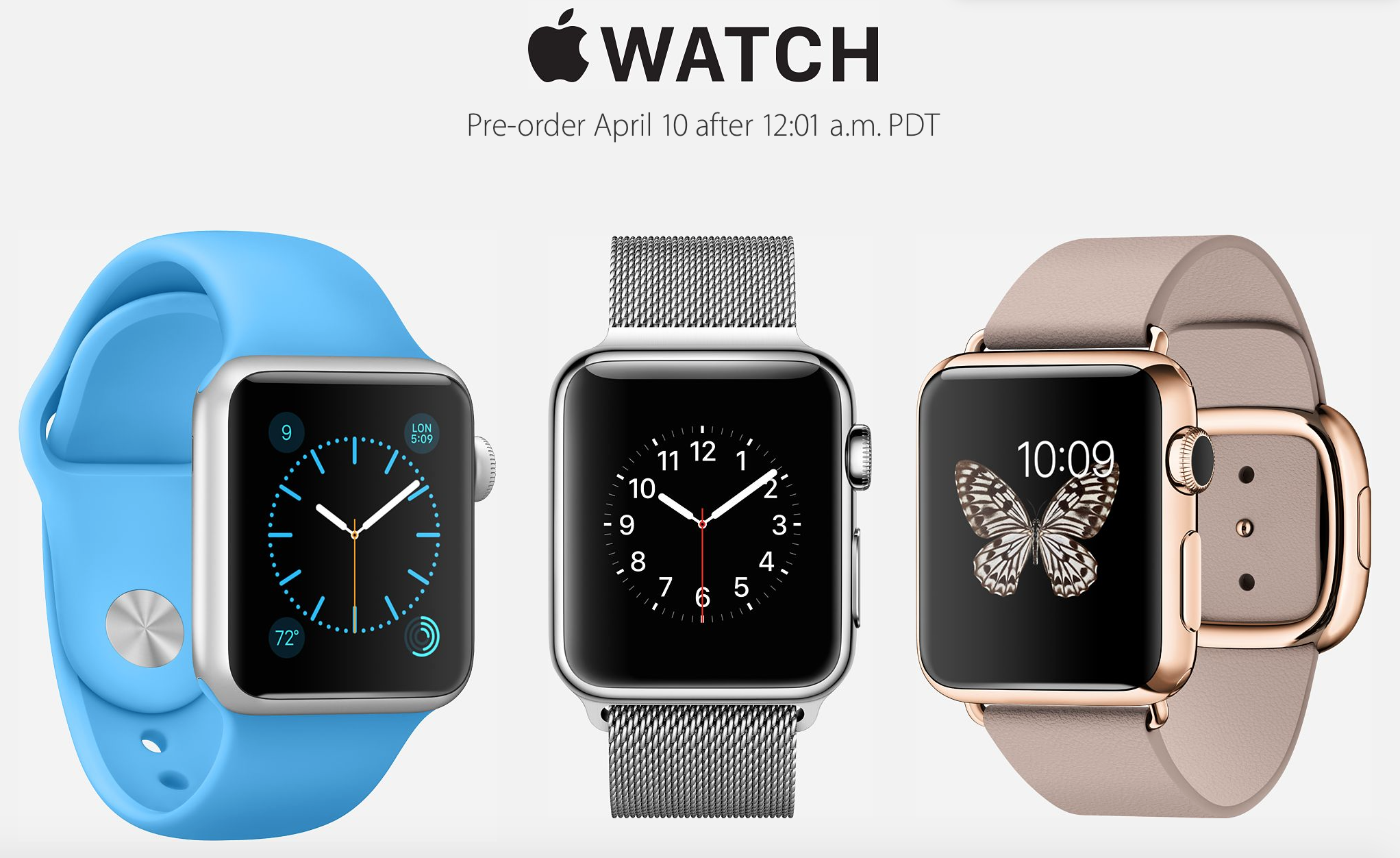 Apple Watch pre-orders will begin at 12 