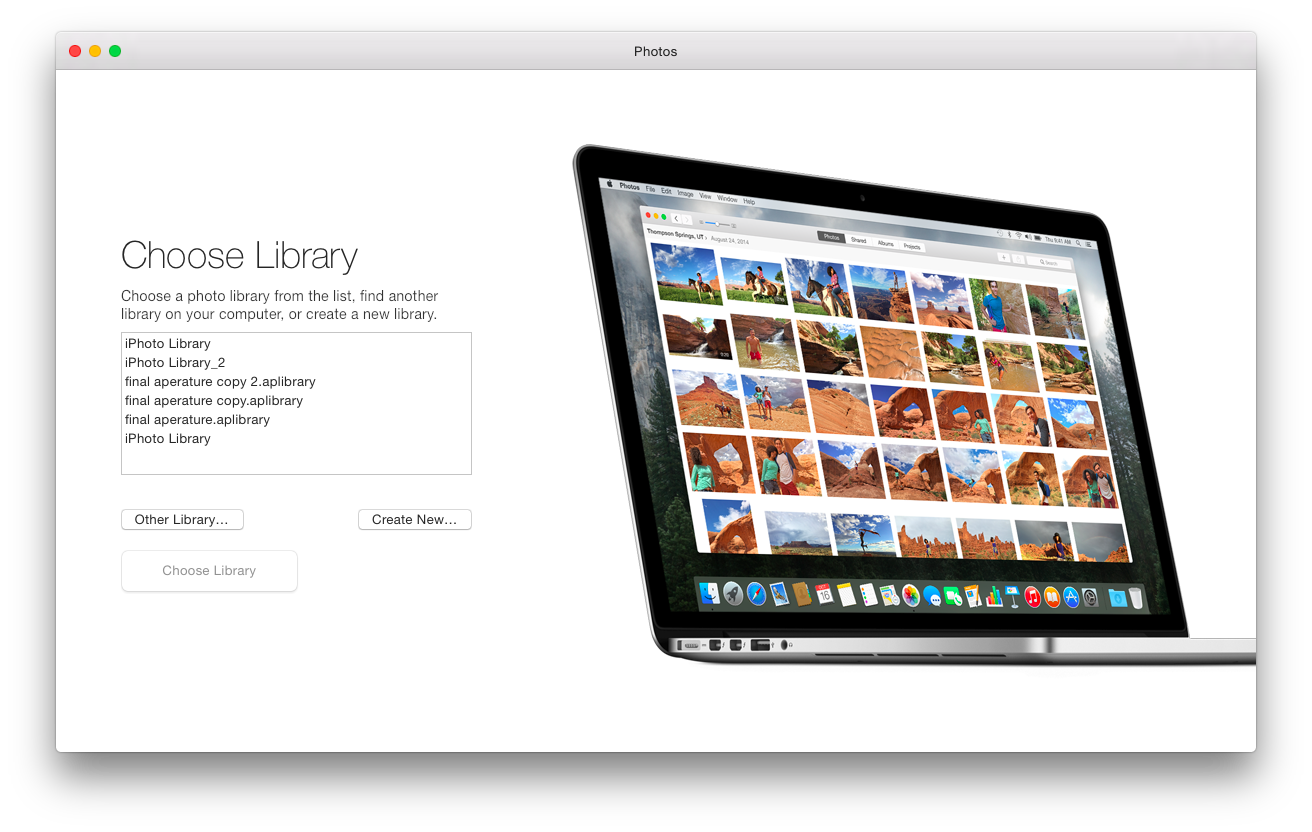 OS X Yosemite HowTo Move your iPhoto or Aperture library to Photos