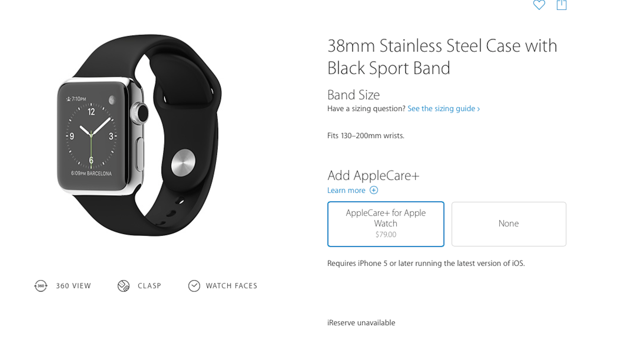 AppleCare+ for Apple Watch: $999 for Edition, $79 for Watch, $59 for