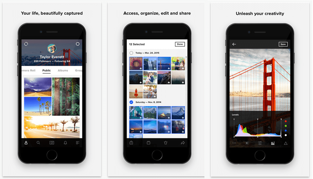 Latest Flickr iOS app mimics Camera Roll view as it offers to auto ...