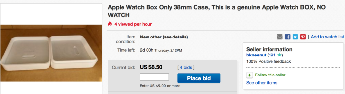Apple Watch box eBay