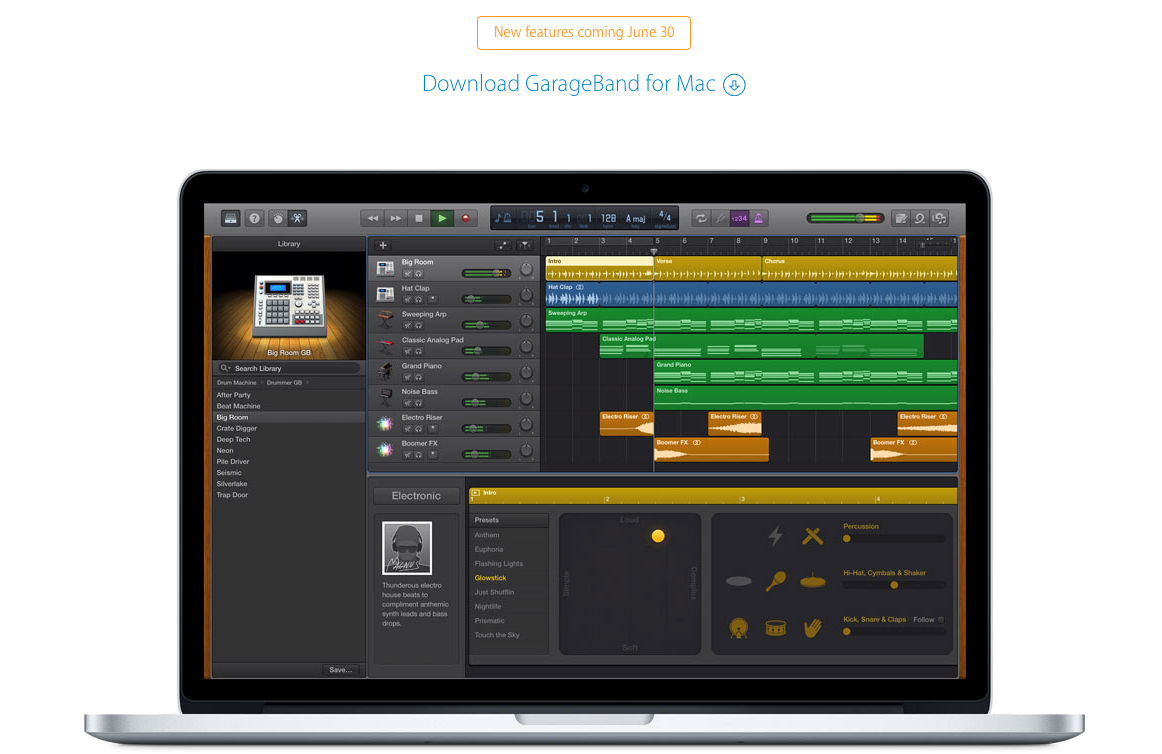 Apple highlights GarageBand update w/ new synths & 'Transform