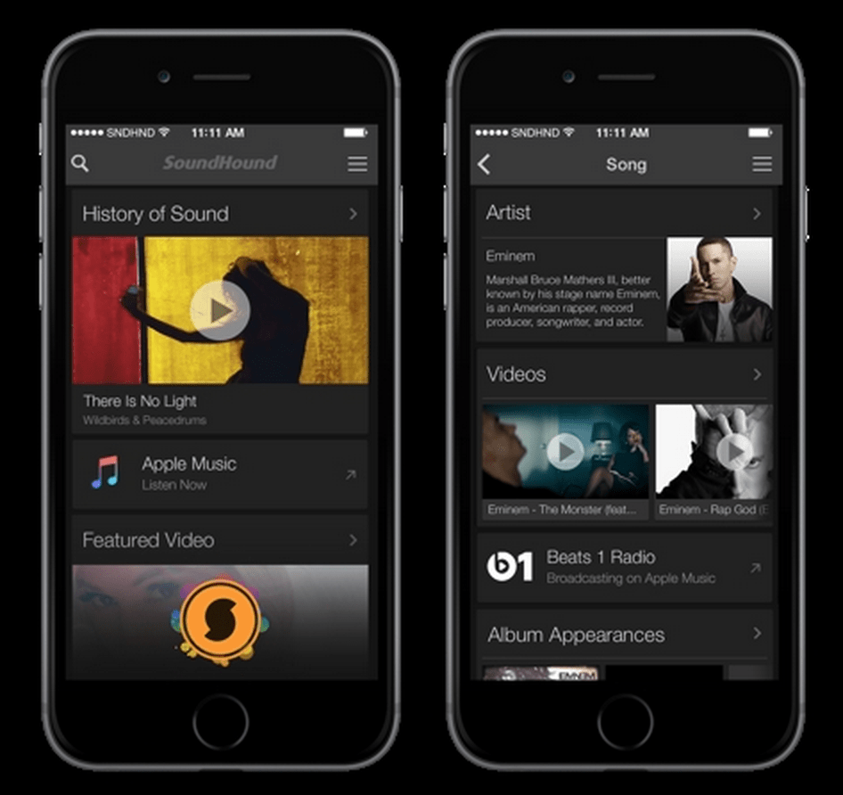 SoundHound iOS app adds Apple Music integration for listening, Beats 1