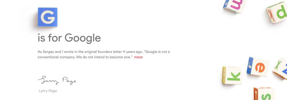 Google announces major restructure and the launch of 