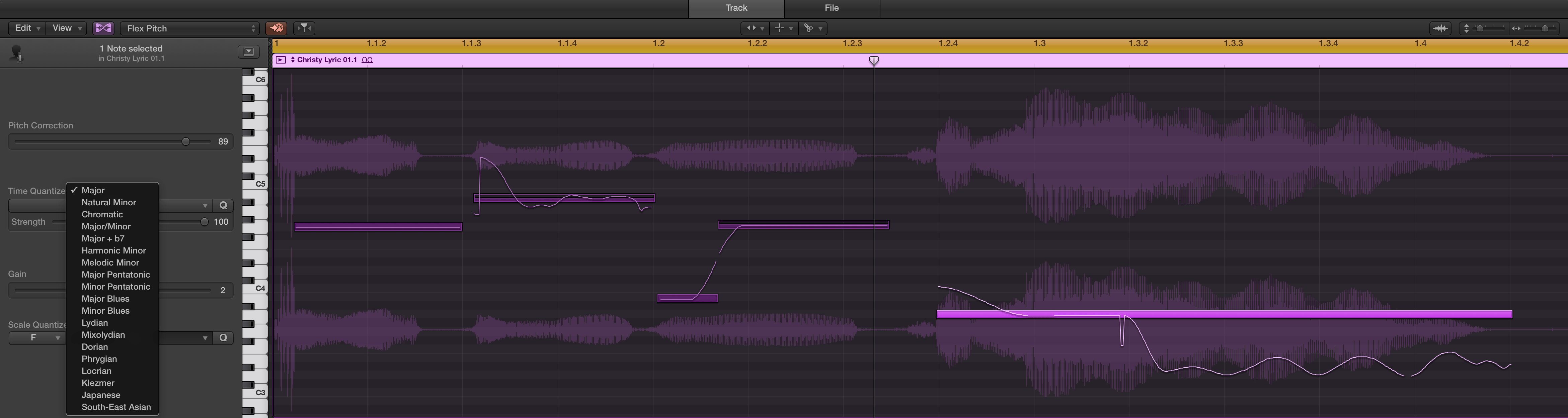 The Logic Pros Time compression and pitch correction with Logic's