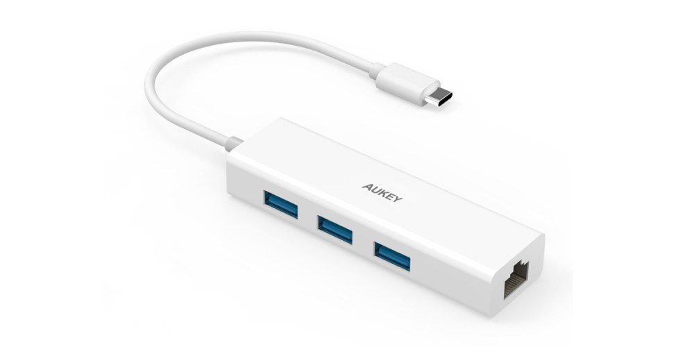 aukey-usb-c-to-3-port-usb-3-0-hub-with-a-gigabit-ethernet-adapter