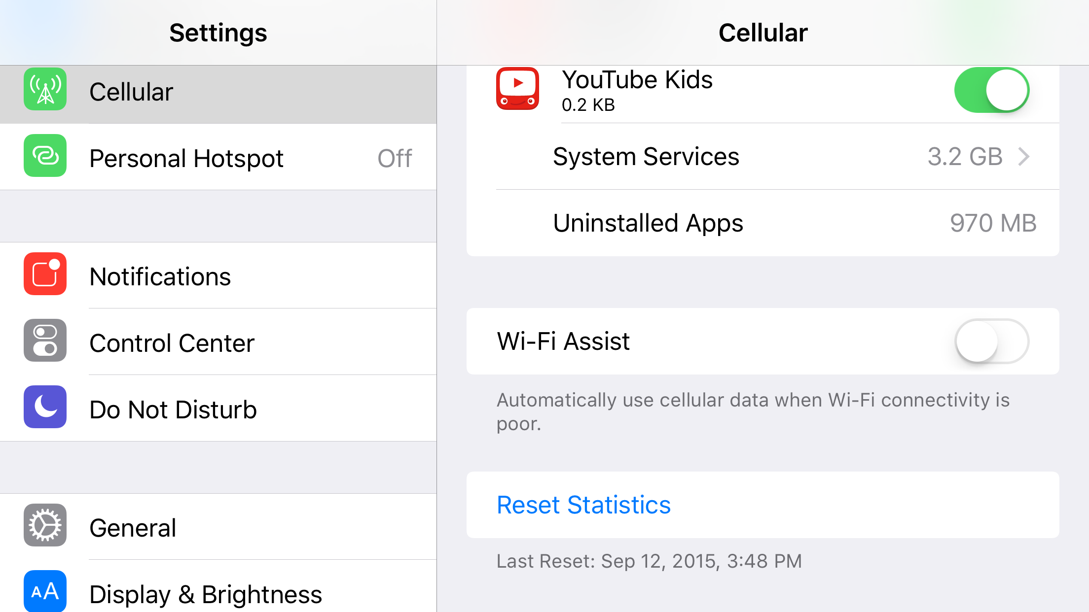 Wi-Fi Assist iOS 9