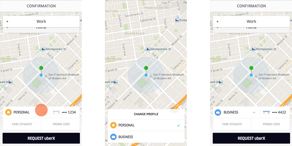 Uber iOS app adds credit card profiles, allowing you to separate ...