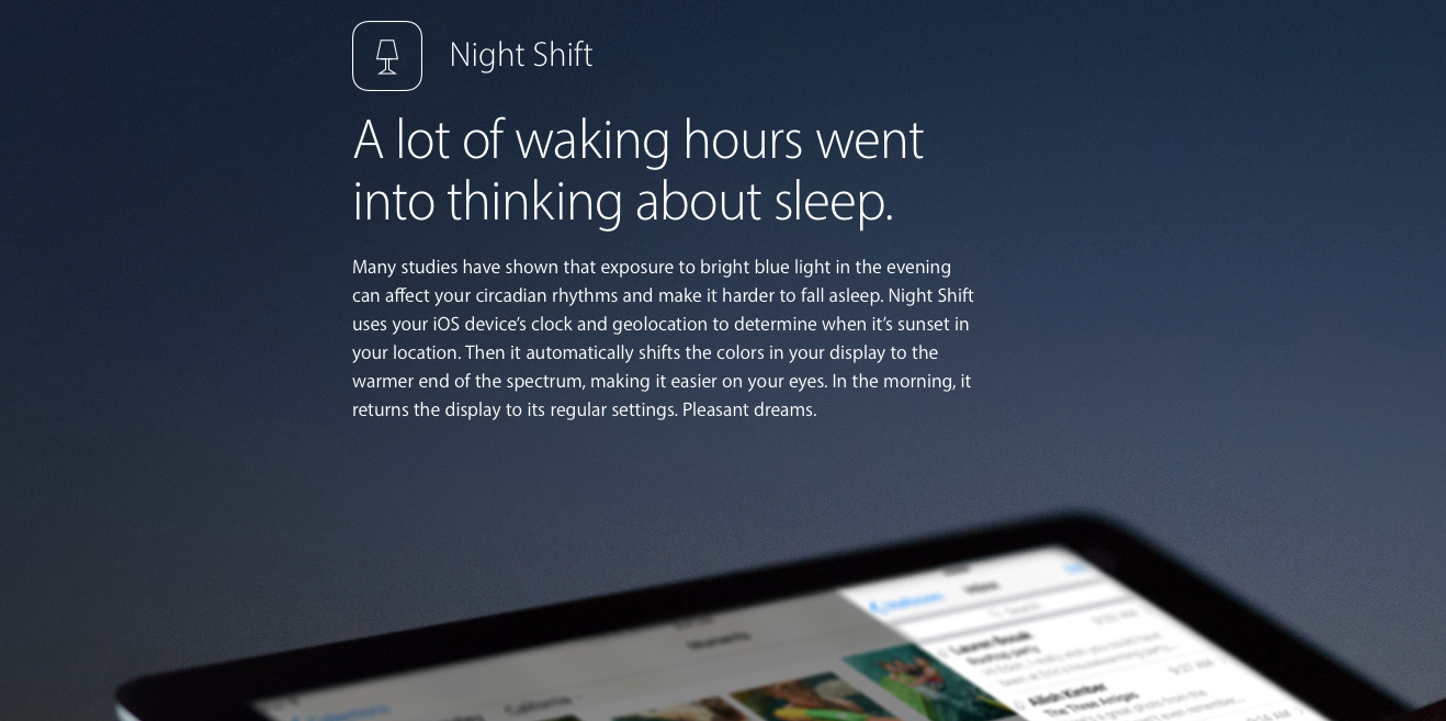 nighttime color shift for mac