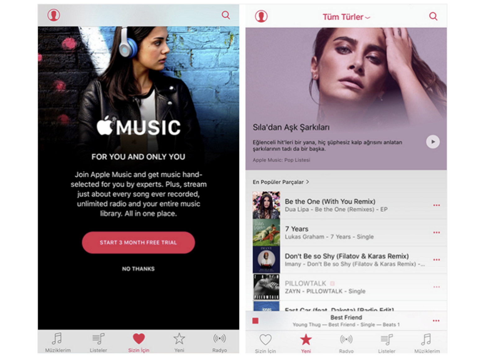 free apple music turkey