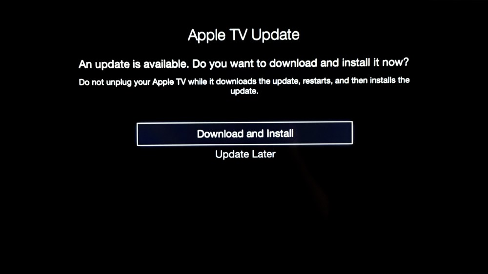 Apple TV 3 software update