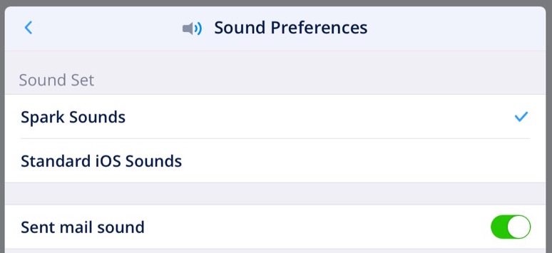 Spark Sound Preferences
