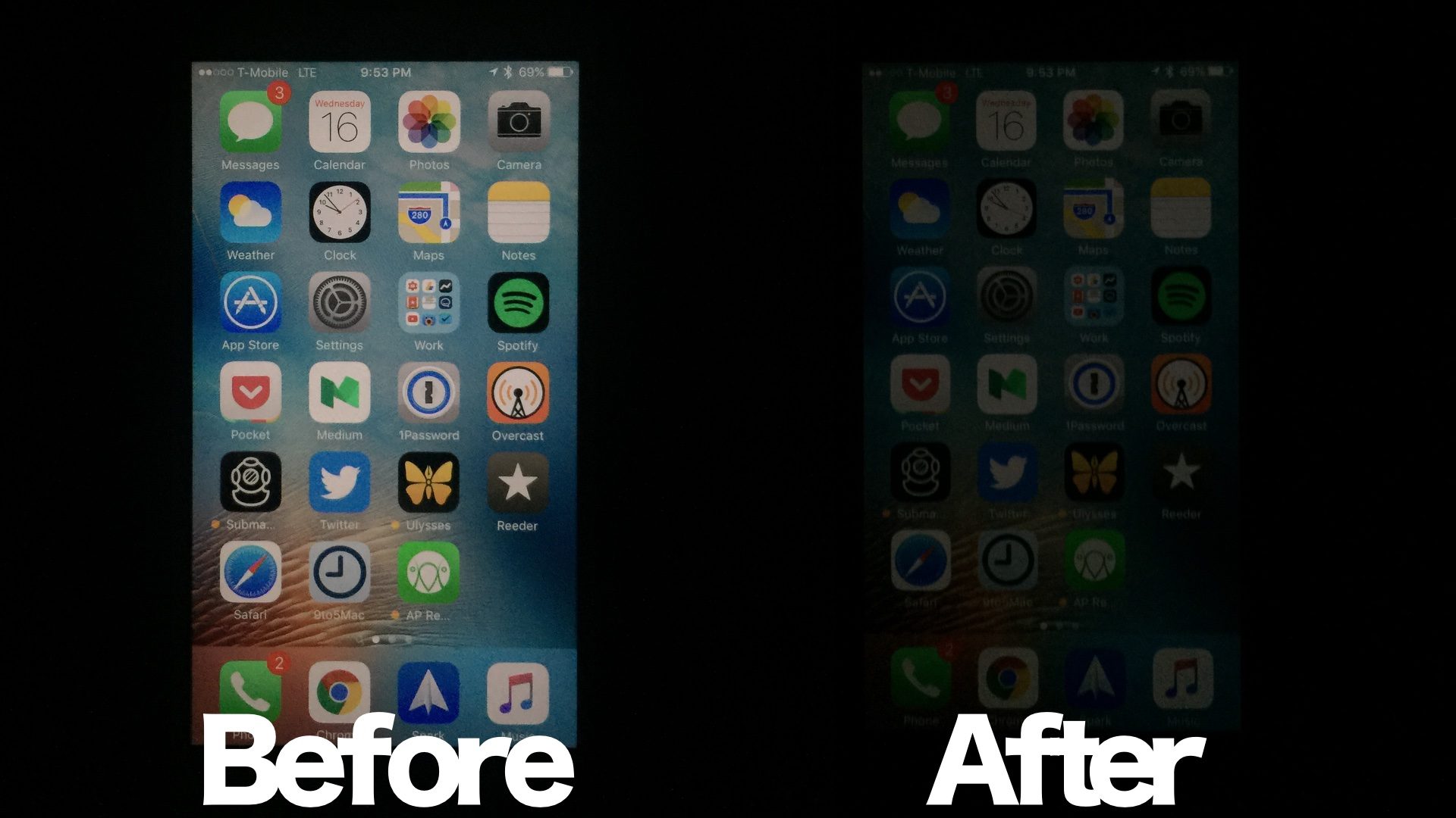 HowTo Reduce iPhone screen brightness beyond what's possible in