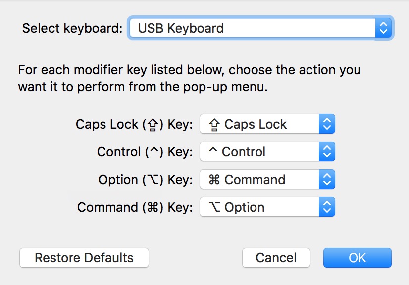 reset mac os keyboard