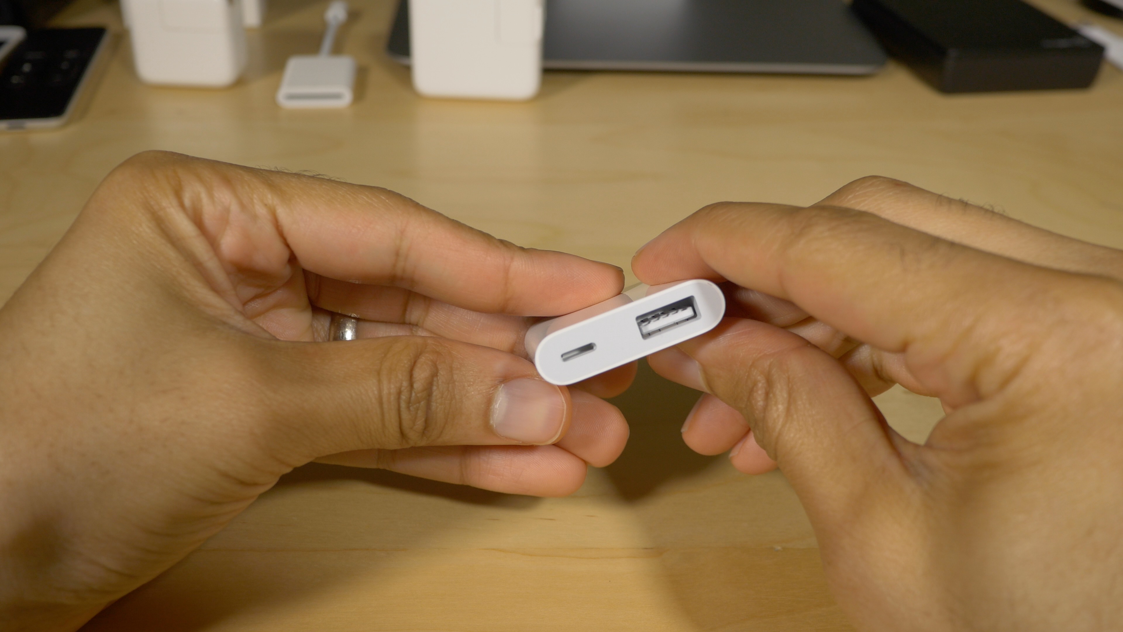 Review Lightning to USB 3 Camera Adapter a podcaster's best friend