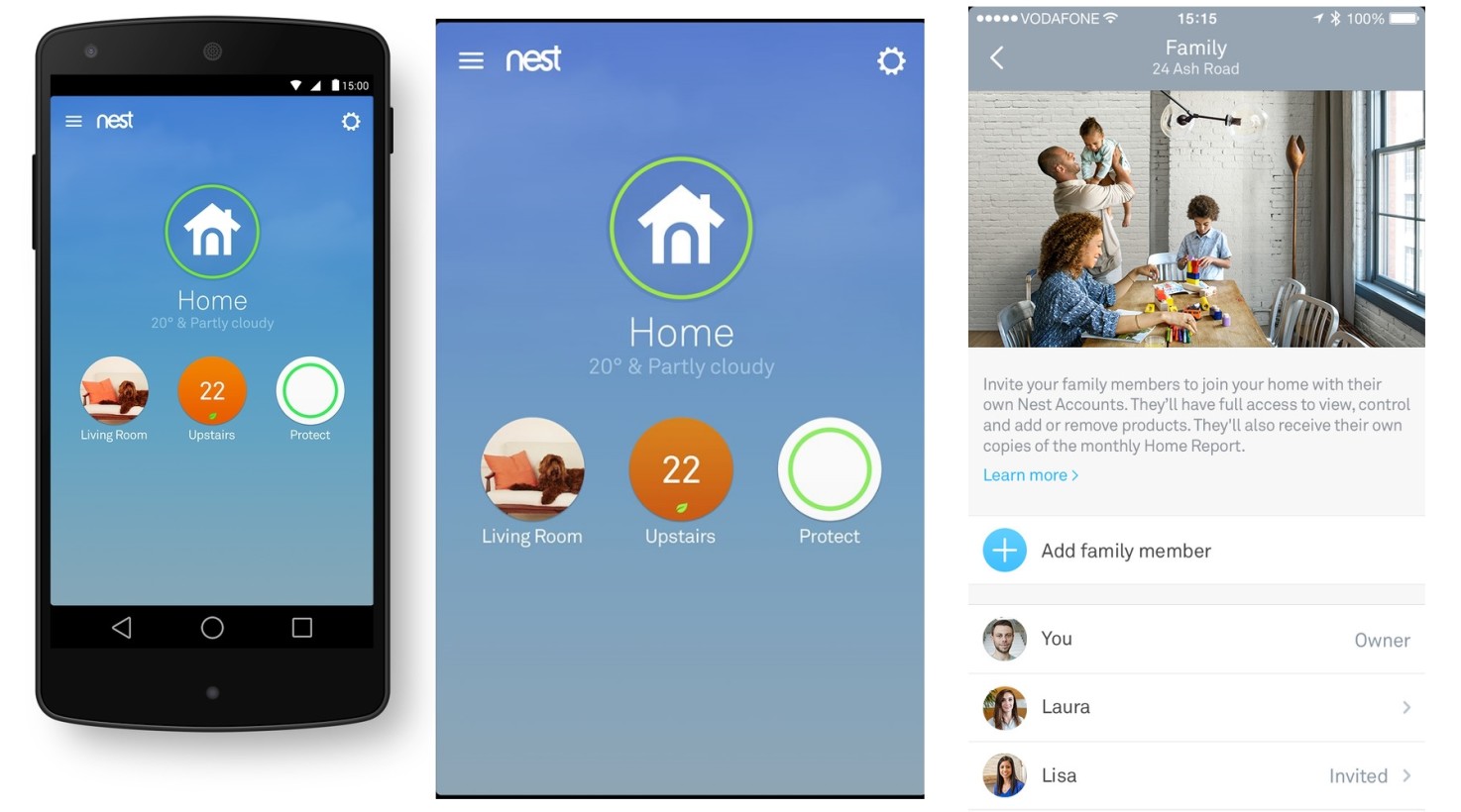 Nest's GPSenabled Home/Away Assist feature makes your smarthome