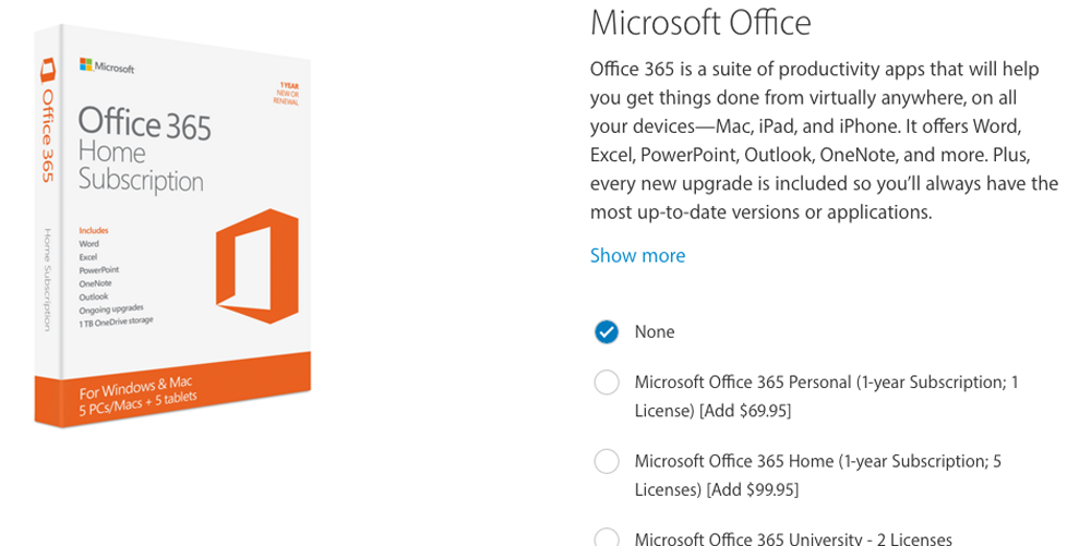 Surprisingly The Online Apple Store Now Presents Microsoft Office