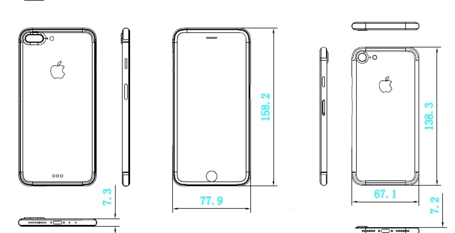 Iphone 7 Plus display Size