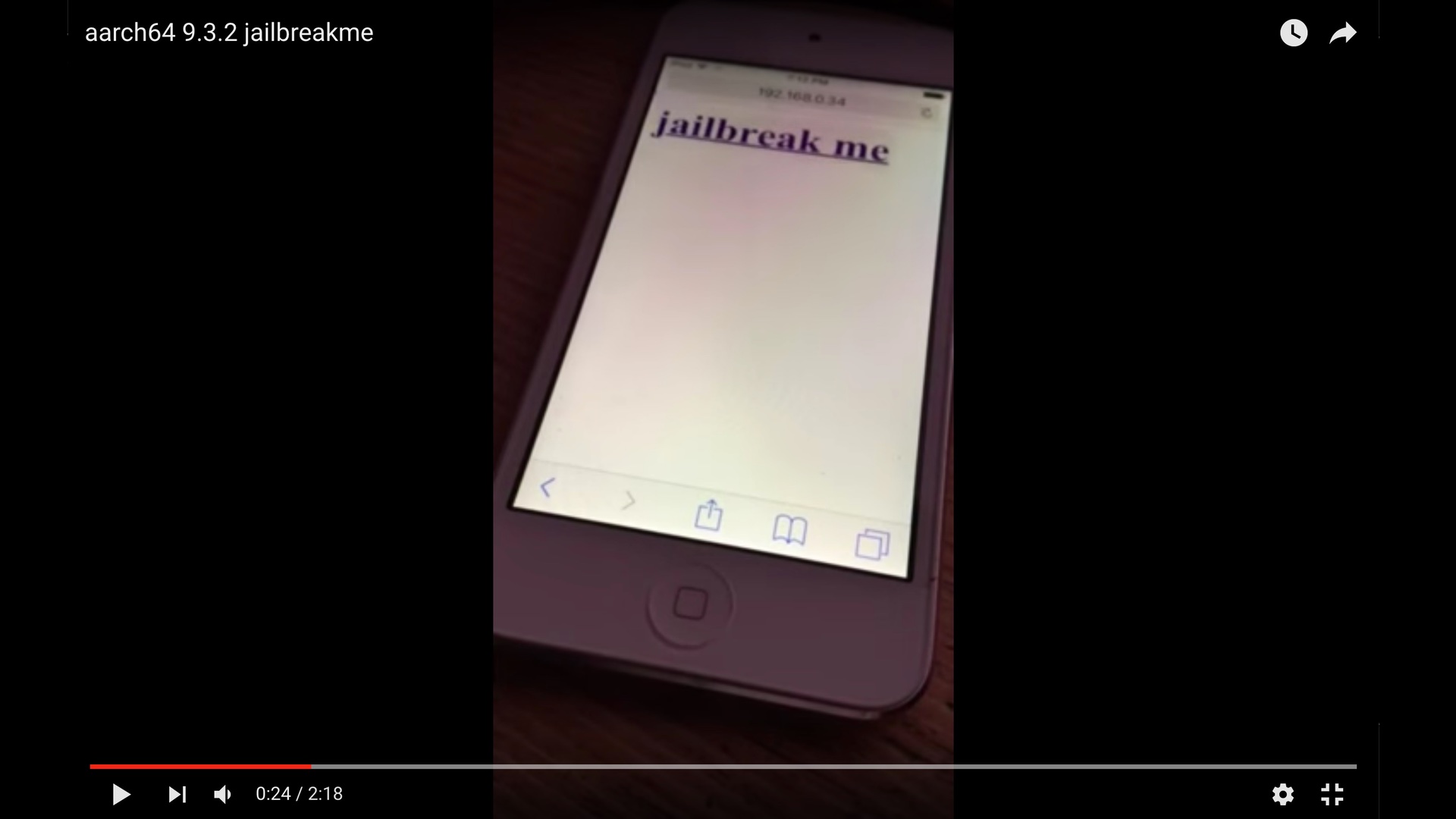 JailbreakMe iOS 9.3.2 Demo