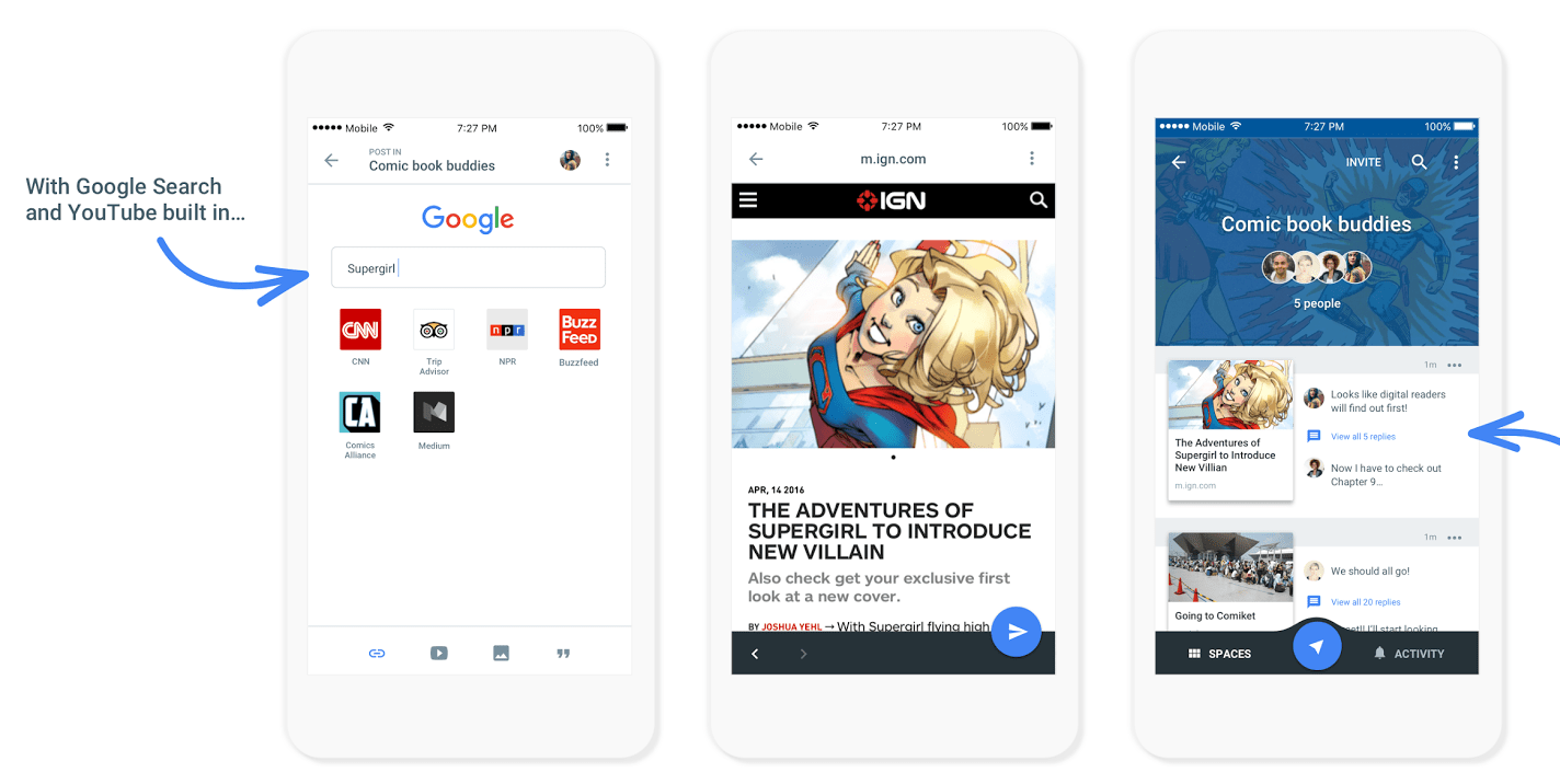 Google Launches Spaces App For Easy Group Sharing On Mobile Web 9to5mac