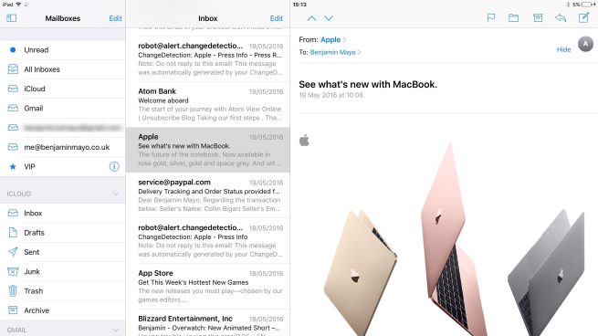 iOS 10 adds three-pane split-view appearance for Mail and Notes on 12.9