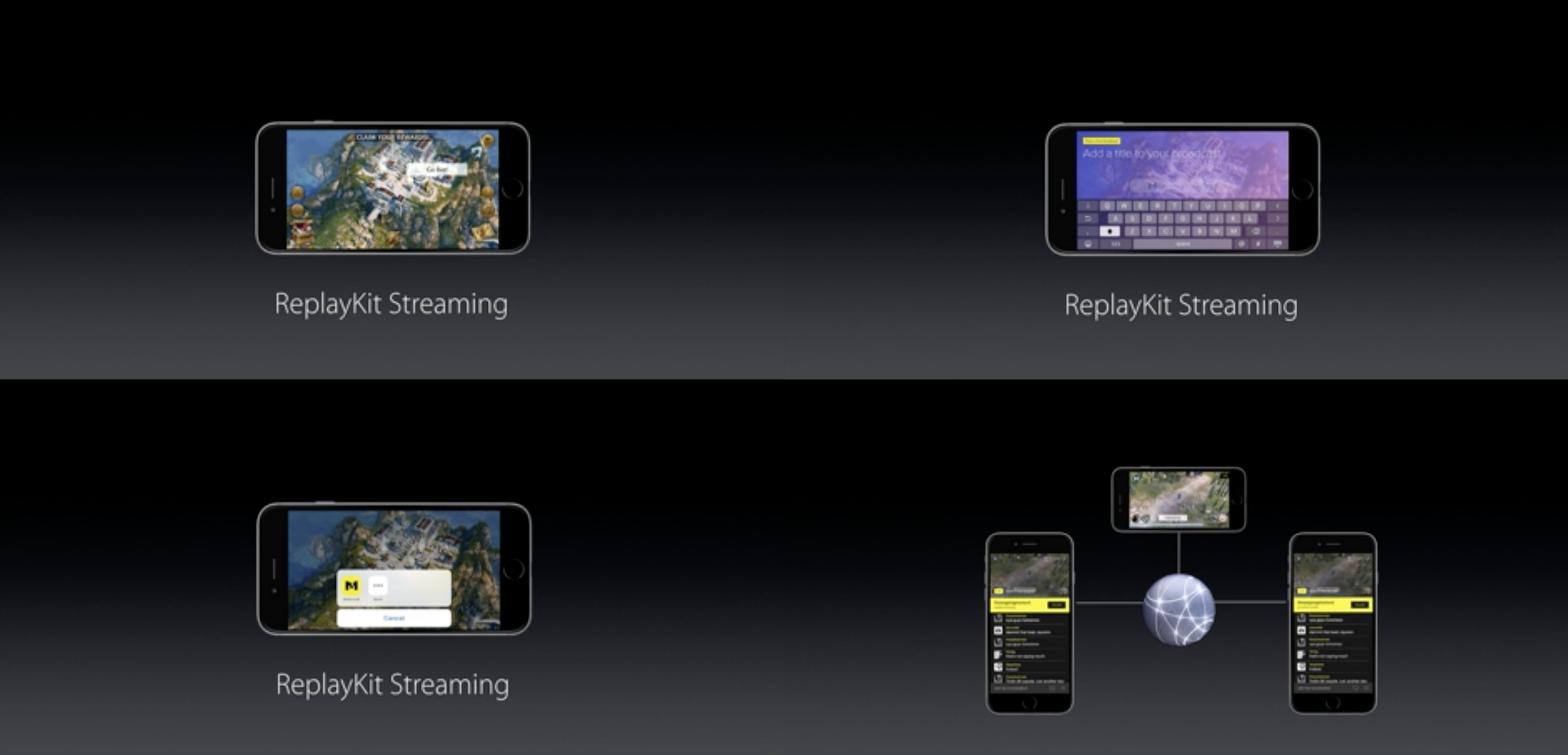 iOS 10 allows live streaming from apps for gameplay & screencast videos
