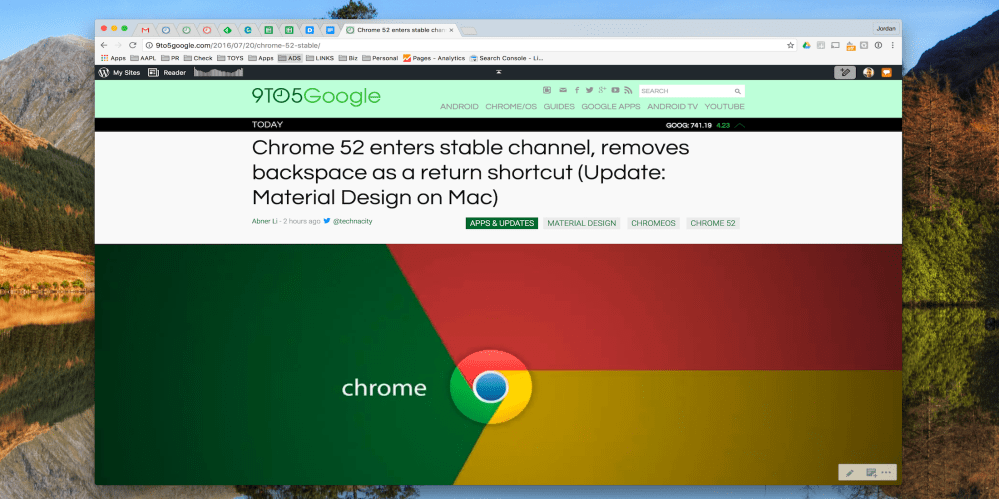 Chrome 52 For Mac Introduces Material Design W New Icons Flatter Transparent Interface 9to5mac