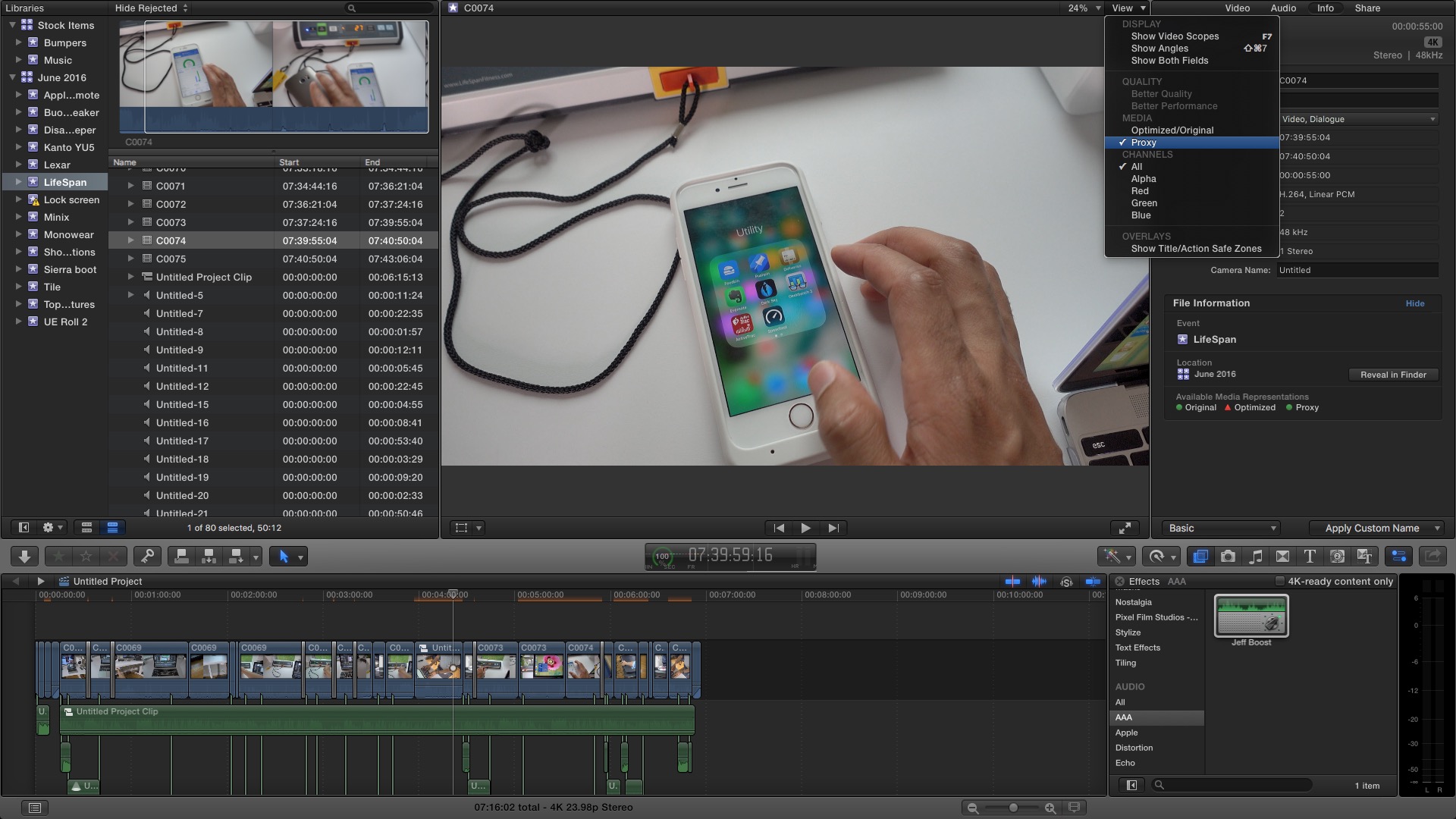 timeline final cut pro 10.3.4 keeps adjusting incorrectly