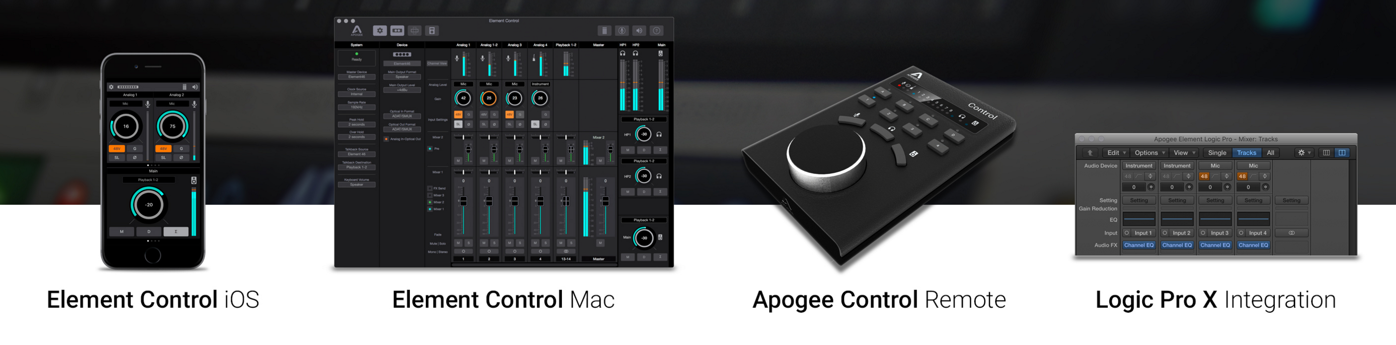 Apogee introduces new Element Series Thunderbolt audio interfaces for