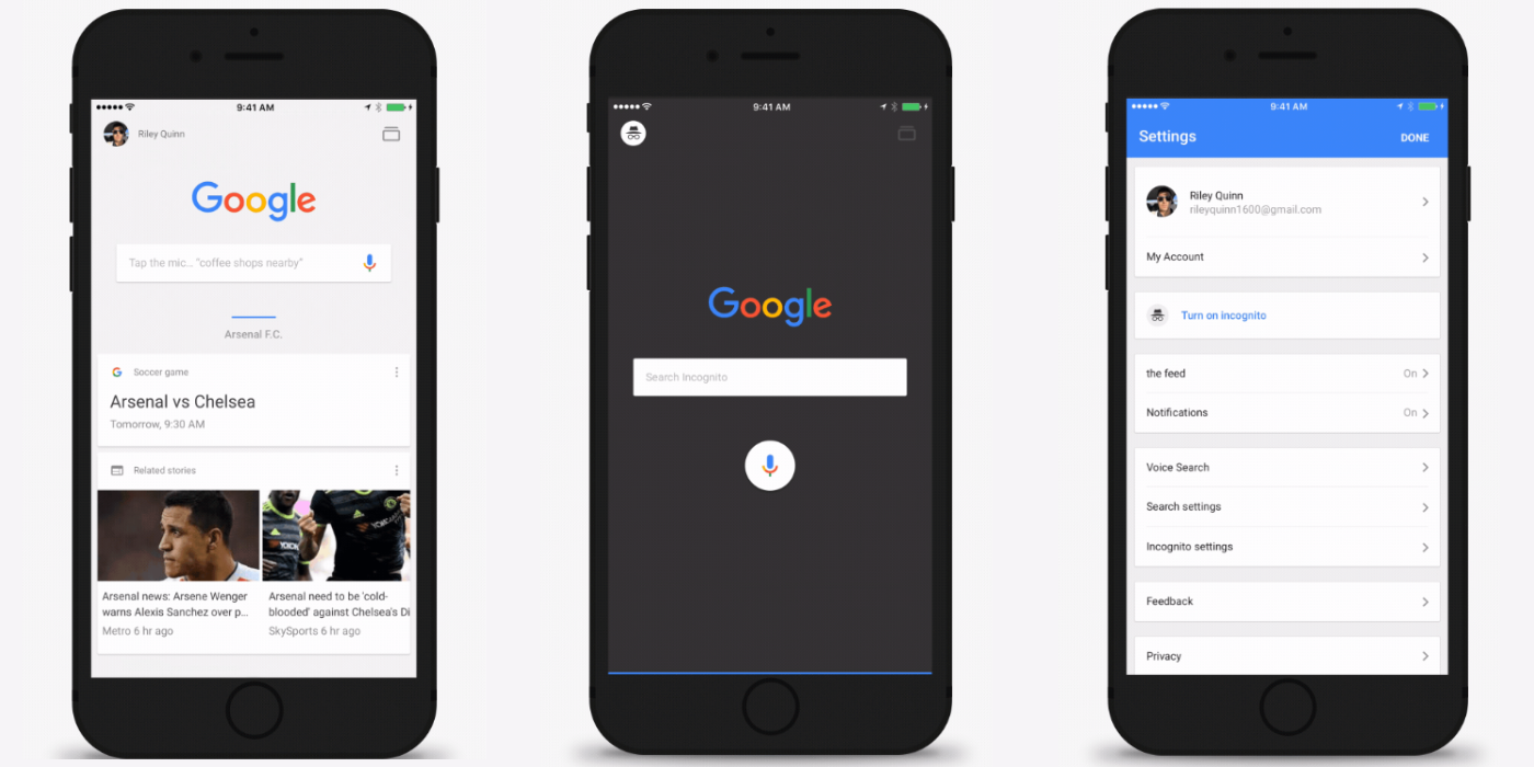 Google app adds incognito mode, native YouTube playback, and renames