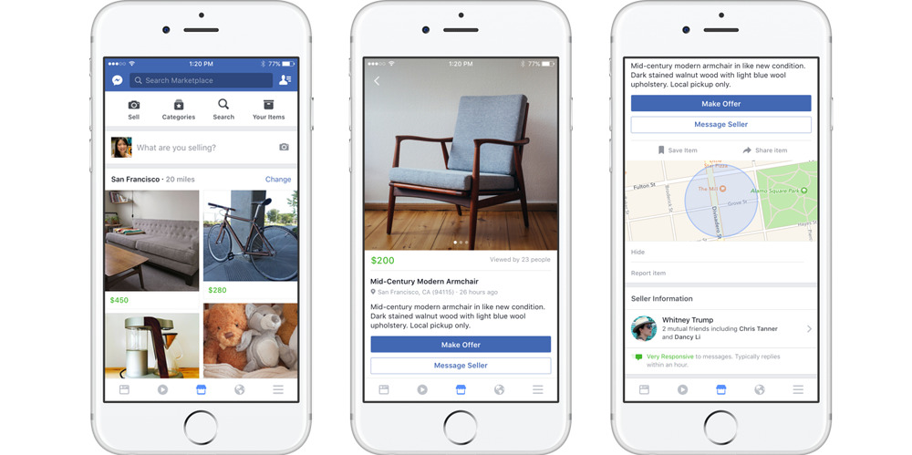 Is there a Facebook Marketplace app for iPhone?