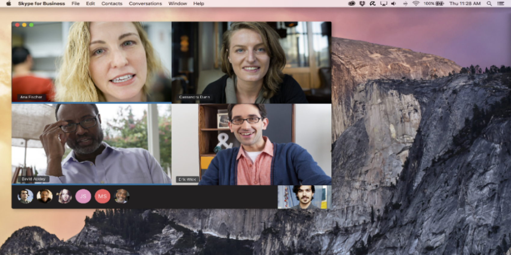 skype for business mac groups