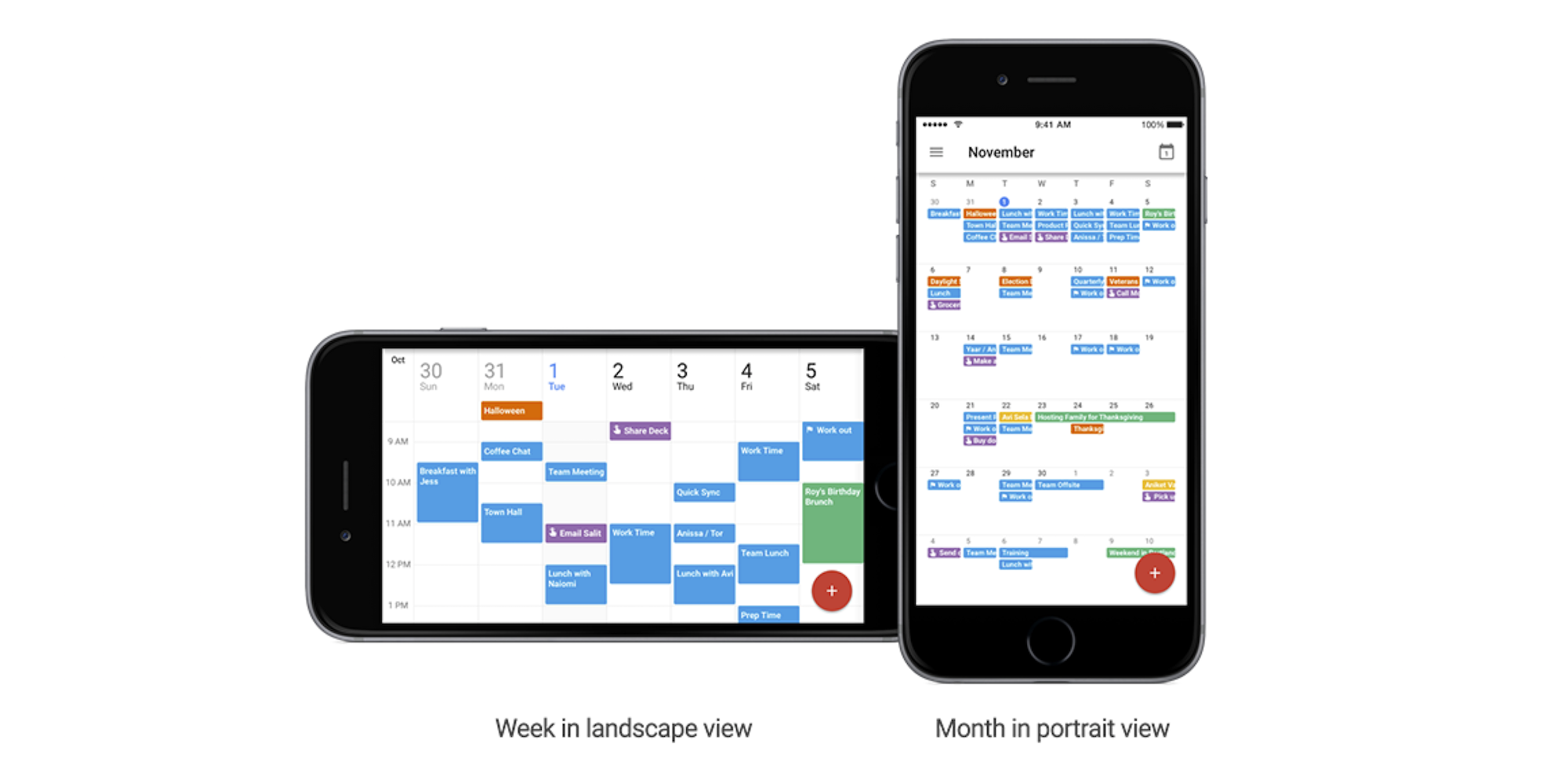 Google Calendar for iPhone adds Spotlight Search month view week view