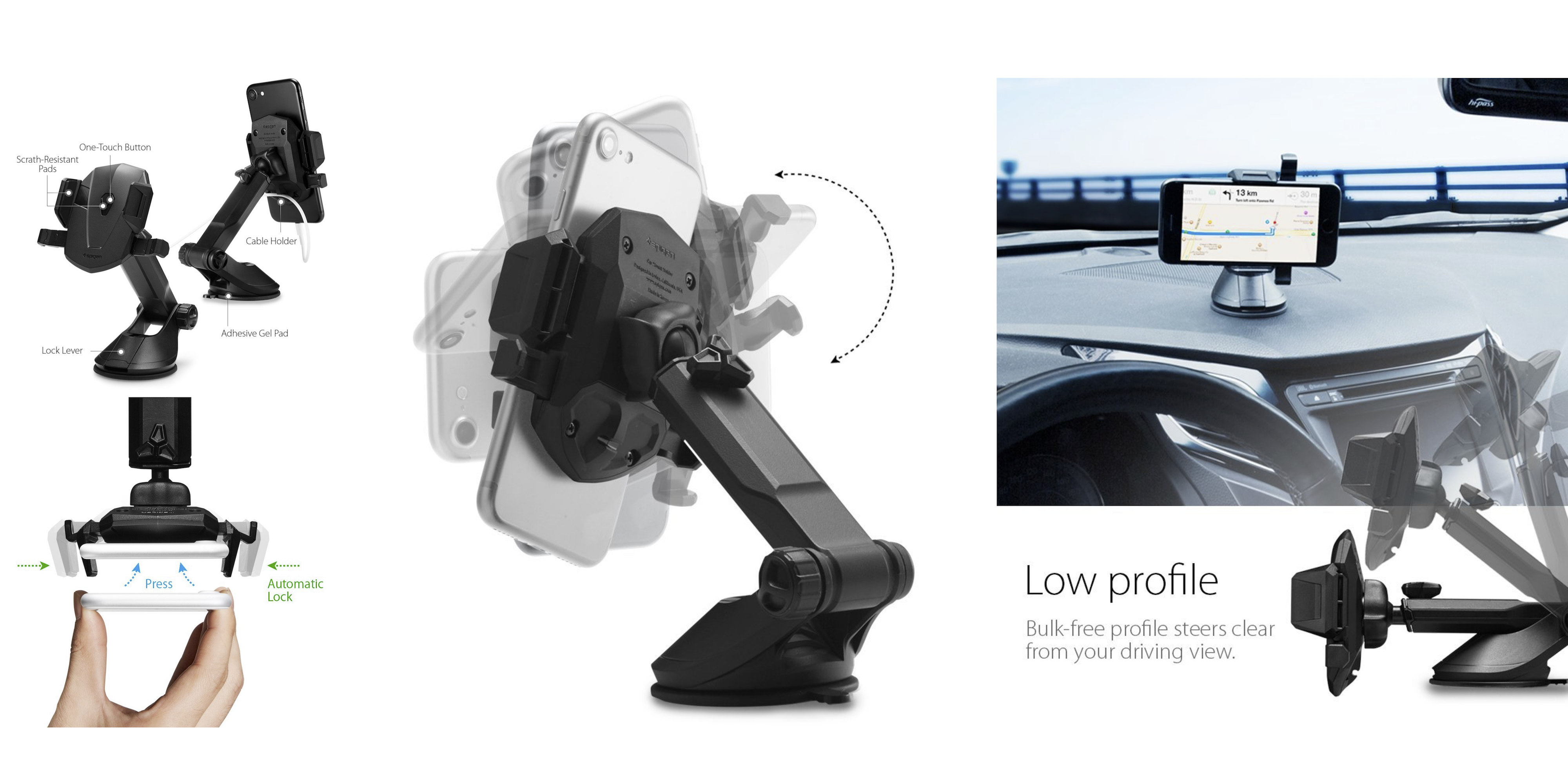 Spigen's new ultimate iPhone car mount w/ telescopic arm is 15 for