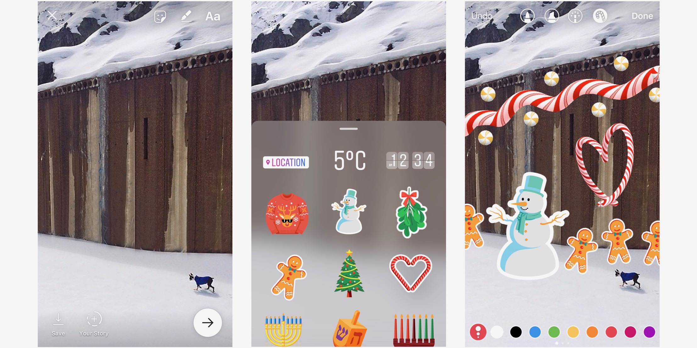 instagram holiday stickers