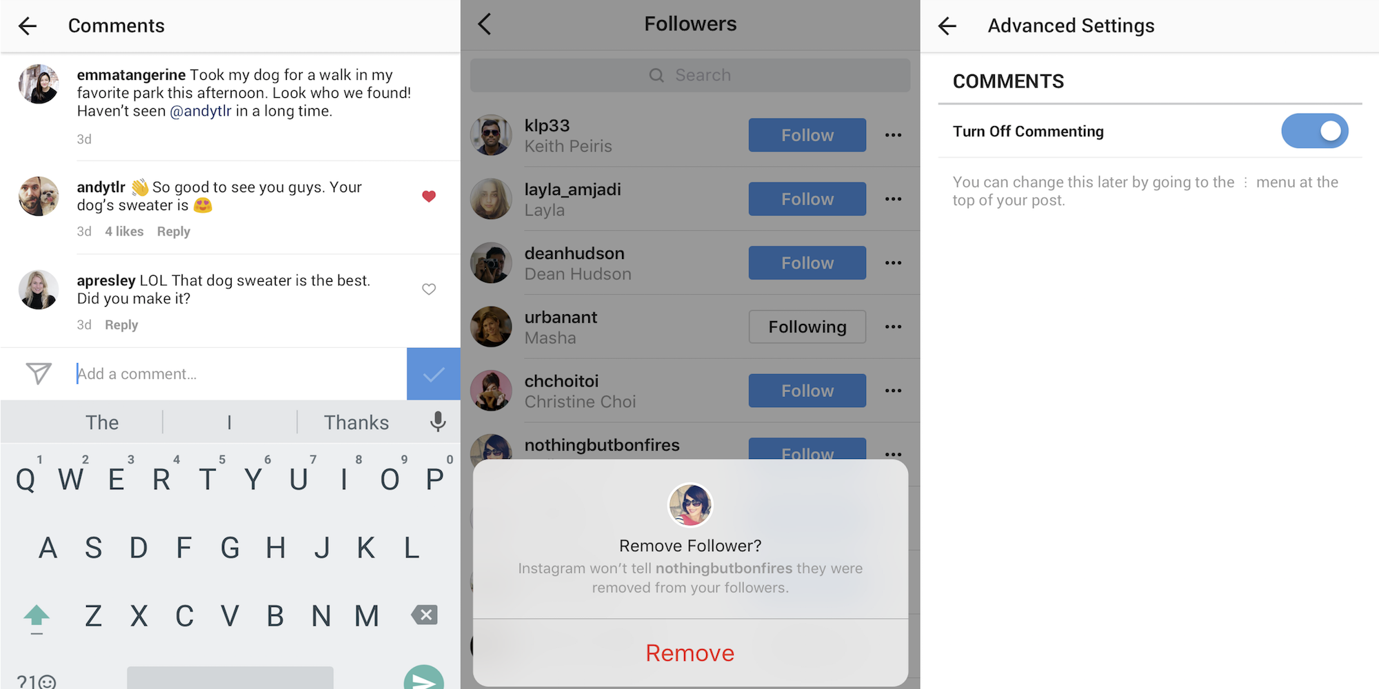 Instagram will now let you turn off & like comments, remove
