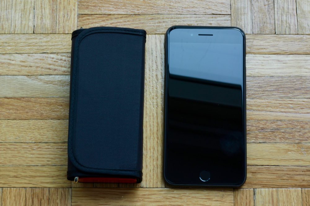 QardioArm size comparison to the iPhone 7 Plus