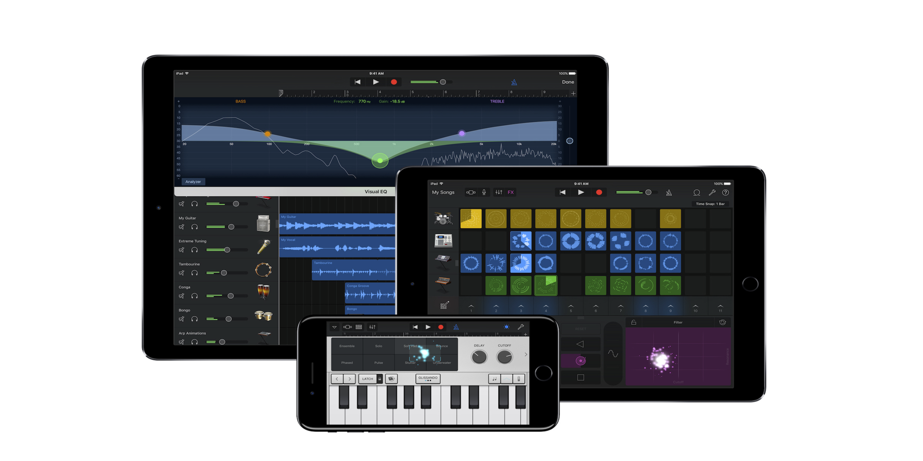 difference between garageband for mac and ipad