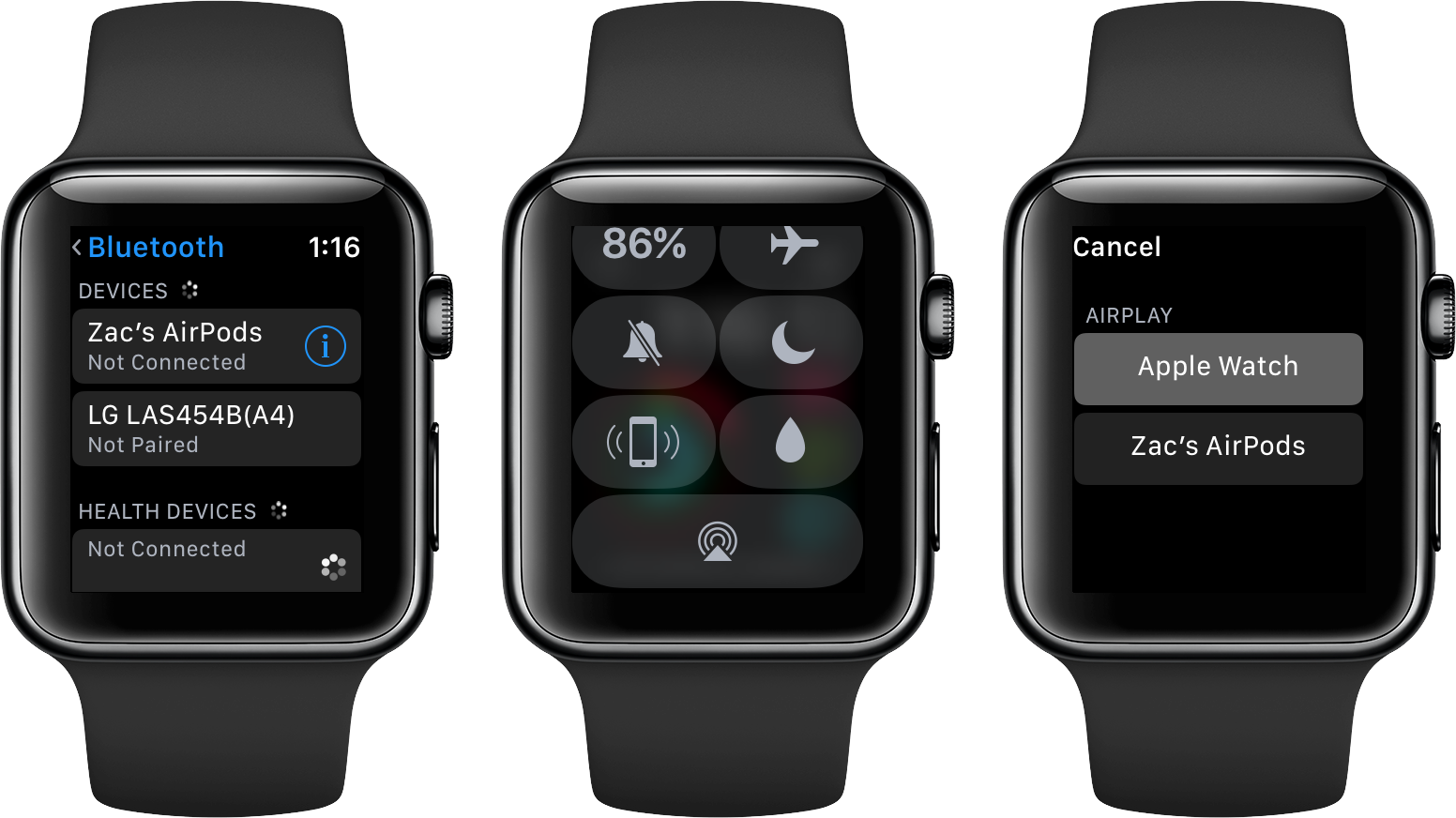 can you play music through apple watch speaker