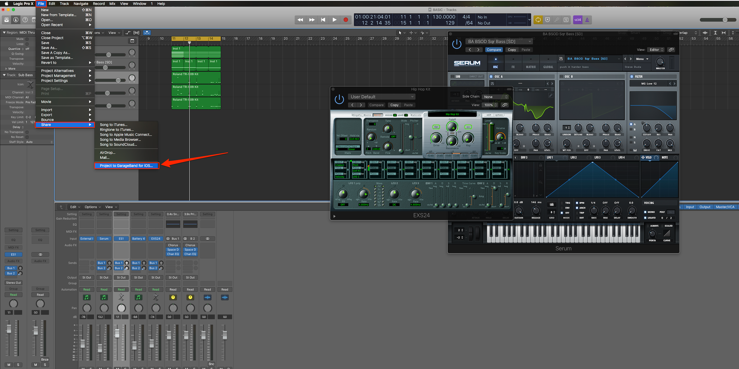Logic Pros Syncing sessions to GarageBand for iOS with iCloud in Logic