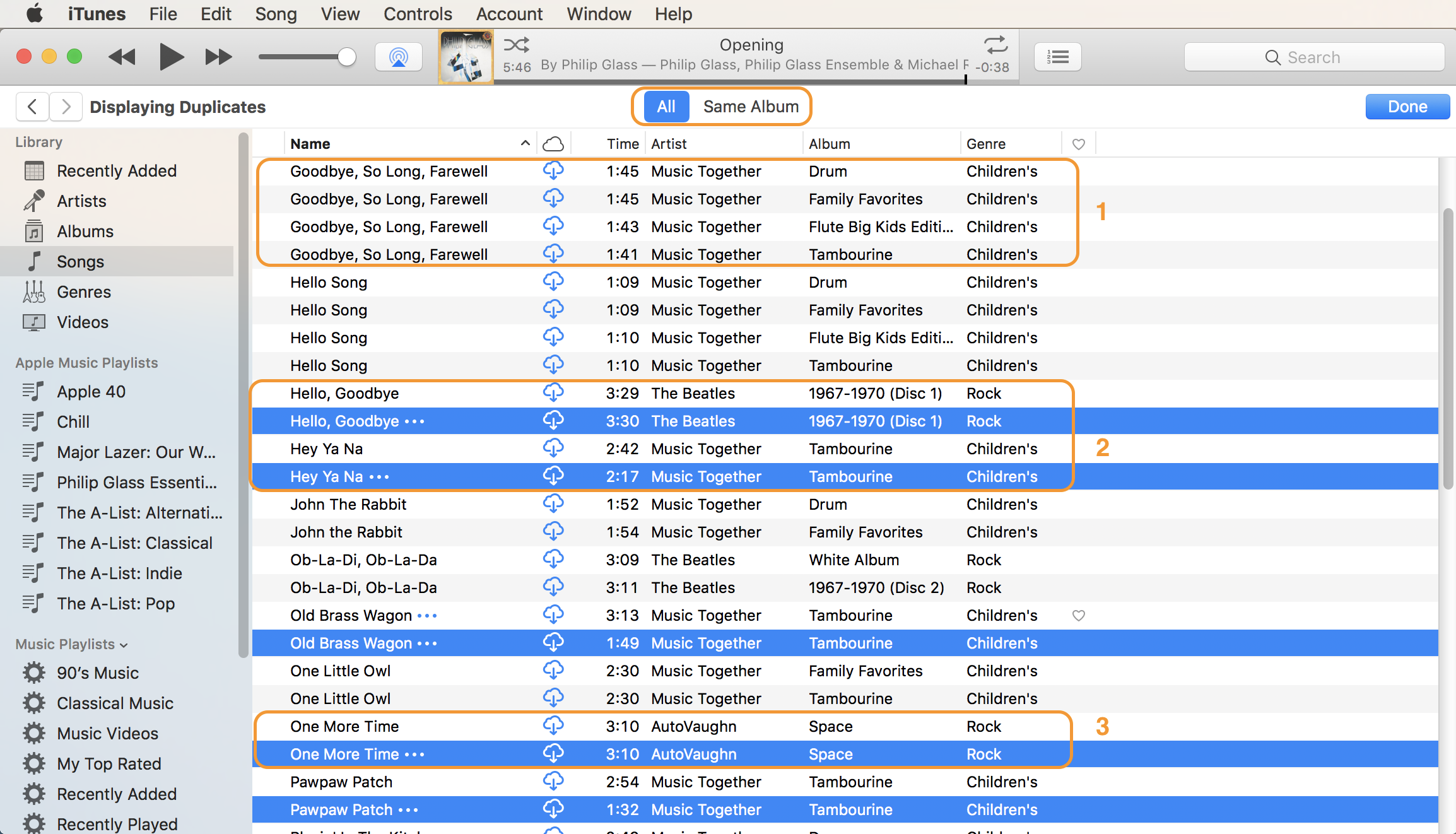 itunes change info for multiple songs at once 2016